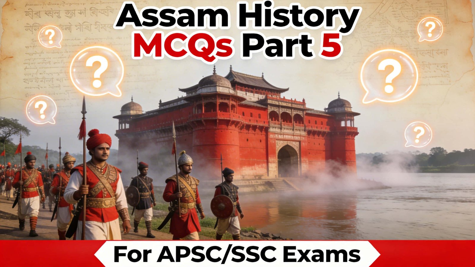 Assam History MCQ quiz in English and Assamese for ADRE Assam Police APSC preparation
