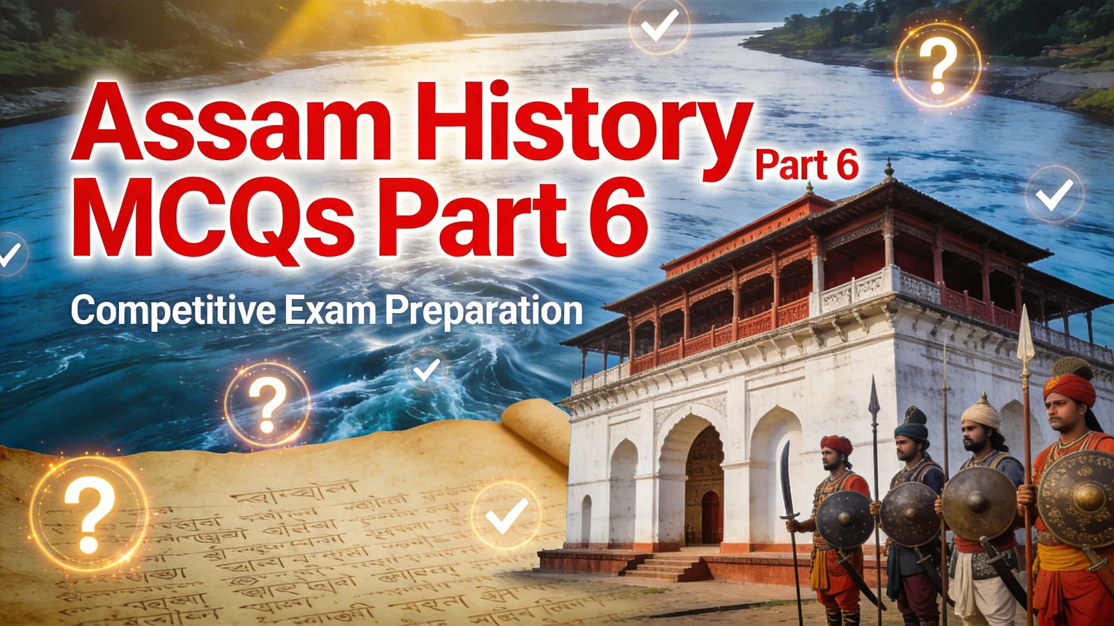 Assam History MCQ quiz in English and Assamese for ADRE APSC Assam Police preparation