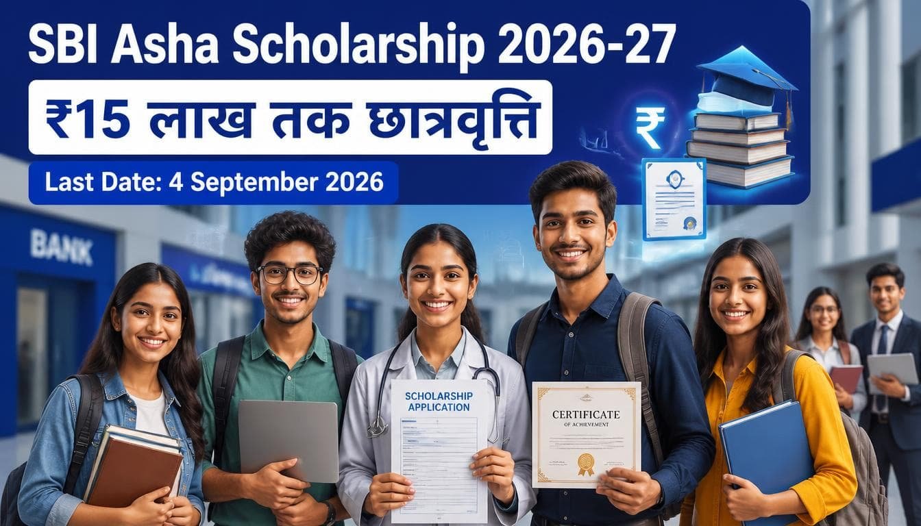 SBI Platinum Jubilee Asha Scholarship 2026-27 – ₹15 Lakh Scholarship for Students