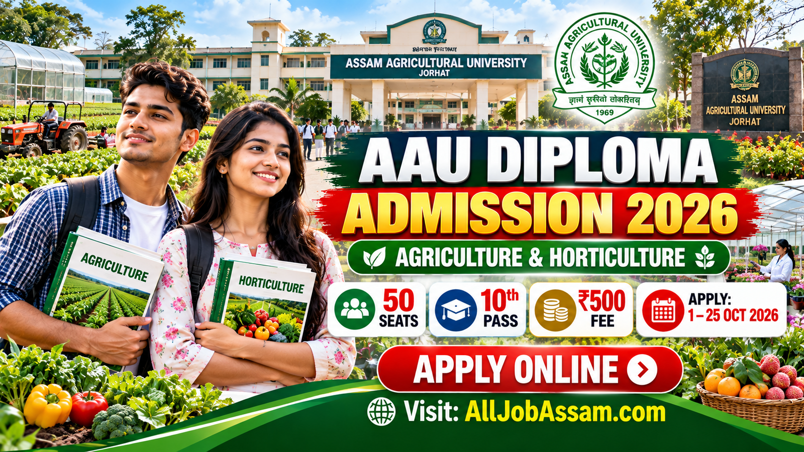 AAU Diploma Admission 2026 Agriculture and Horticulture Courses